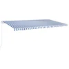 Vidaxl Ročno zložljiva tenda 600x350 cm modra in bela