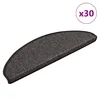 Vidaxl Samolepilne preproge za stopnice sisal 30kos 65x21x4cm antracit