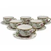 ELEGANTNI KOMPLET 6 SKODELIC S KROŽNIKI SKODELICE ZA ESPRESSO 80 ML