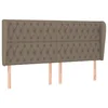 Vidaxl Vzglavje z ušesi taupe 203x23x118/128 cm blago