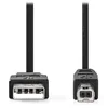Nedis Kabel USB 2.0/ vtič USB-A - vtič USB-B/ za tiskalnik itd./ črn/ v razsutem stanju/ 5 m