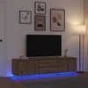 TV ormarić s LED svjetlima Artisan hrast 193,5x41x50 cm