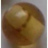 Kugla 12 mm bela sa zlatnom sarom -Lampwork perle