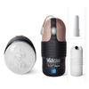 Vulcan Masturbator sa vibro metkom, 15cm, Crno-beli