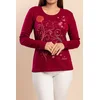 Majica z dolgimi rokavi, bordo