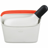 Set zajemalka in metla GOOD GRIPS 19 cm, bela, plastika, OXO