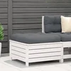 Vrtni tabure bijeli 62 x 63,5 x 32 cm od masivne borovine