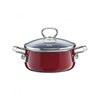 KOZICA RIESS 24 CM 4 L ROSSO NIZKA S STEKLENIM POKROVOM