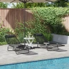 Sklopiva ležaljka za sunčanje 2 pcs Crna 182 x 55 x 85,5 cm