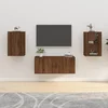 vidaXL Stenska TV omarica 2 kosa rjav hrast 40x34,5x60 cm