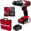EINHELL Akumulatorska udarna bušilica TE-CD 18/2 Li-i + set KWB pribora 22/1 + baterija (1x2.5 Ah)