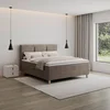 Bessagi Home Postelja Z Vzmetnico Monza, Rjava, Z Nadvložkom, 180x200