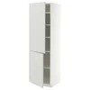 METOD Visoki element s policama/2 vrata, bela/Aspudden svetlosiva, 60x60x200 cm