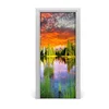 tulup.si Samolepilni tapete na vratih Jezero v gozdu 85x205 cm