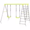 Homestar Igralni komplet 2 v 1 z vrvno plezalno mrežo in lestvijo 260x185x180 cm zelena