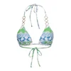 ONLY Bikini zgornji del Rio pesek / modra / svetlo siva / zelena / bela