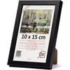 Nikcorp Okvir za slike 3-B LUND dreven klasičen eleganten črn 10x15 cm masiven borov les, akrilno steklo, MDF zadnja plošča, letvica 11 mm, 14 mm visoko