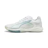 PUMA Accelerate NITRO?c SQD 4 W+ Game On Handball Shoes Women, Shoes, White/Baltic Sea Blue/Fresh Water, 42