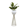 Metalna saksija LOFT 68x20 cm zlatna/bela