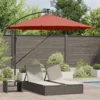 Suncobran Terakota 294 x 294 x 248 cm Poliester i aluminij