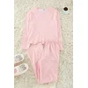 Trendyol Pink 100% Cotton Polka Dot and Heart Patterned Knitted Pajama Set