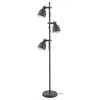 HEKTAR Podna lampa s 3 reflektora, tamnosiva