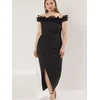 Trendyol Curve Ženska haljina Tbbss25Ah00142, Crna