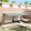 Skrovita tenda Zelena i bijela 600 ×300 cm tkanina