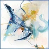 Slika z ročno naslikanimi elementi 102x102 cm Confidential Blue – Malerifabrikken