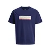 JACK & JONES Majica JORINWOOD kremna/indigo/temno rdeča