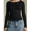 Sinsay - Uska basic bluza - crno