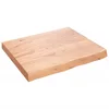 Zidna polica svjetlosmeđa 60x50x(2-6) cm obrađena hrastovina