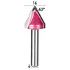 shumee TCT 3D V nož 60 ° 6 x 16 mm Rezalnik za rezbarenje