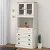 Visoka komoda VIGO bijela 80 x 40 x 176 cm od masivne borovine