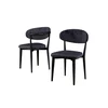Hanah Home set trpezarijskih stolica Onex 6 kom, antracit bukle tkanina, crne drvene noge