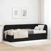 Kutni okvir kreveta Crna 80 x 200 cm tkanina