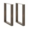 Noge za blagovaonski stol U-oblik 2 kom Prirodni čelik 60 x (72-73) cm Čelik