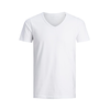JACK & JONES Majica BASIC V-NECK TEE S/S NOOS, bela