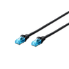 CAT 5e U-UTP patch cord, PVC AWG 26/7, length 0.25 m, black