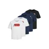 JACK & JONES Majica JJTiley JJNolan mornarska / rdeča / črna / bela