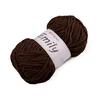 Pletena preja Emily 100 g - temno rjava