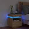 Noćni ormarić s LED svjetlima boja hrasta sonome 40x39x48,5 cm