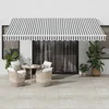 Tenda na automatsko uvlačenje antracit i bijela 450x300 cm