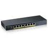 Zyxel GS1900-8HP v3, 8-portno pametno stikalo GbE L2 PoE, 802.3at, namizno, brez ventilatorja, 70 W