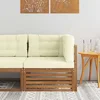 Vanjska kutna sofa Čvrsto drvo akacije Prirodna
