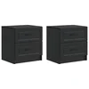 Noćni ormar 2 pcs Crna 43 x 34,5 x 44,5 cm Konstruirano drvo