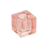 Chaks Svečnik za stožčasto svečo Cube - Roza 4 x 4 x 4 cm