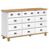 Vidaxl Predalnik ASKIM Bela 79 x 40 x 133,5 cm Masivno borovo les