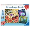Ravensburger Puzzle Vile, zmaj in samorog 3x49 kosov