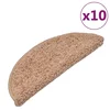 Vidaxl Stopniščne preproge 10 kosov 65x21x4 cm bež polkrožne velike